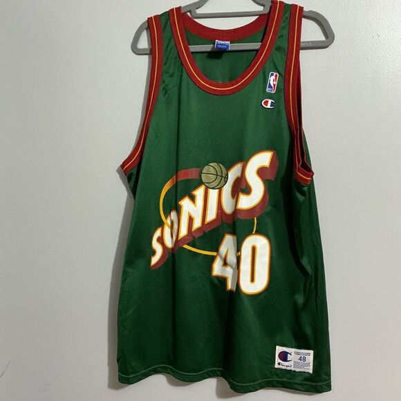 Vintage Shawn Kemp #40 Champion Seattle Super Sonics NBA